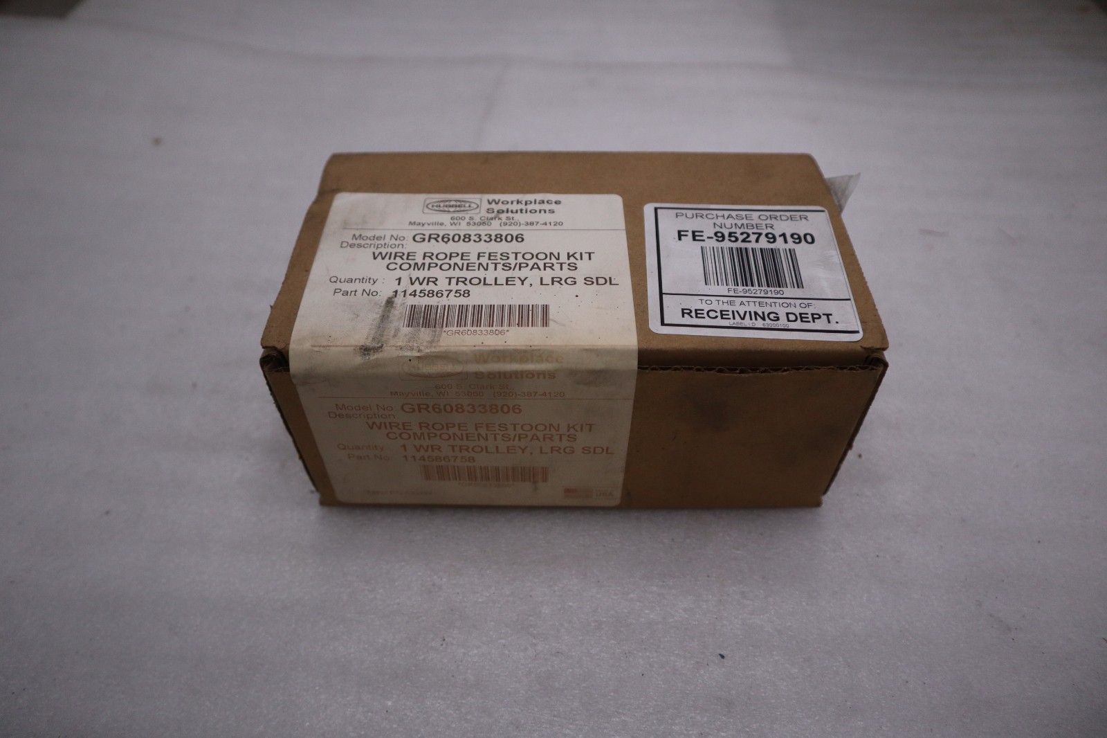 NEW HUBBELL WIRE ROPE FESTOON TOW CLAMP KIT GR60833806 STK 5660CC