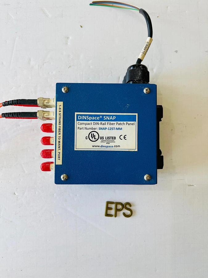 Used Dinspace SNAP-12ST-MM Dinspace Snap Din-rail Fiber Patch Panel #K-1552