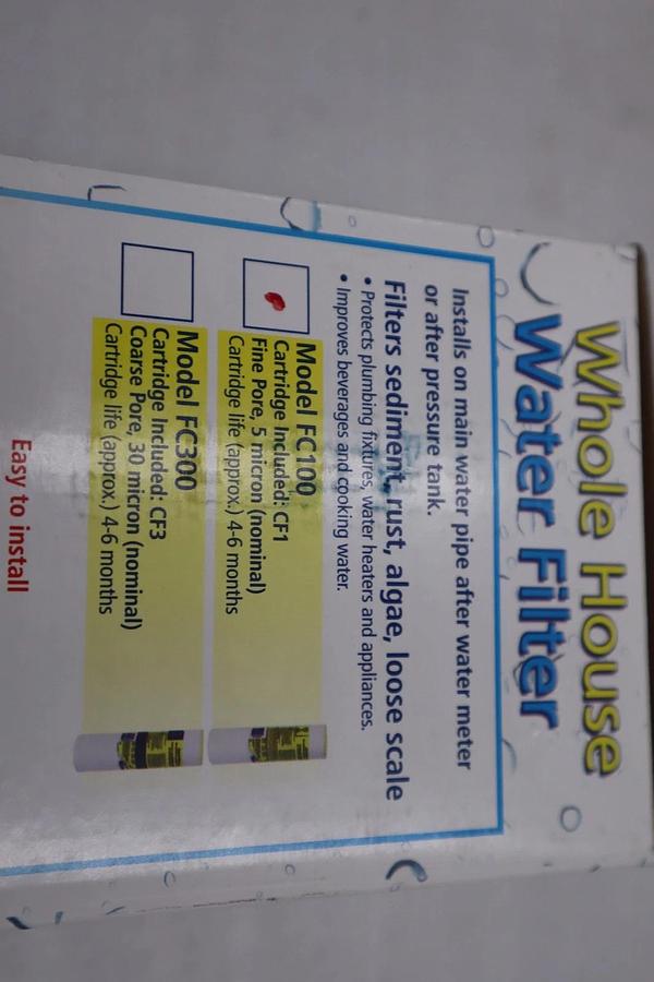 Used NEW Rainfresh FC100 Whole House Water Filter Filtration System STK GF810