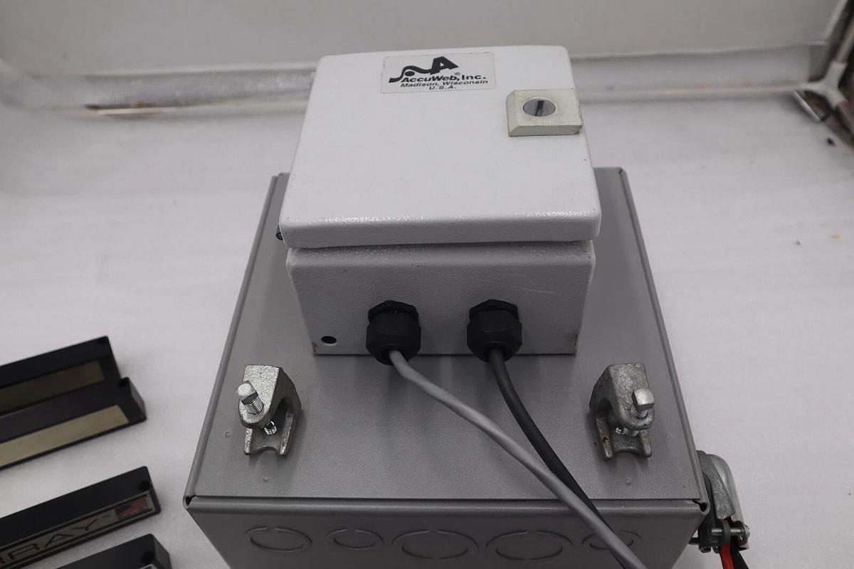 Used AccuWeb Inc EVO 150 COMPLETE WEB GUIDE SYSTEM WITH RED LION SCREEN STOCK 5120