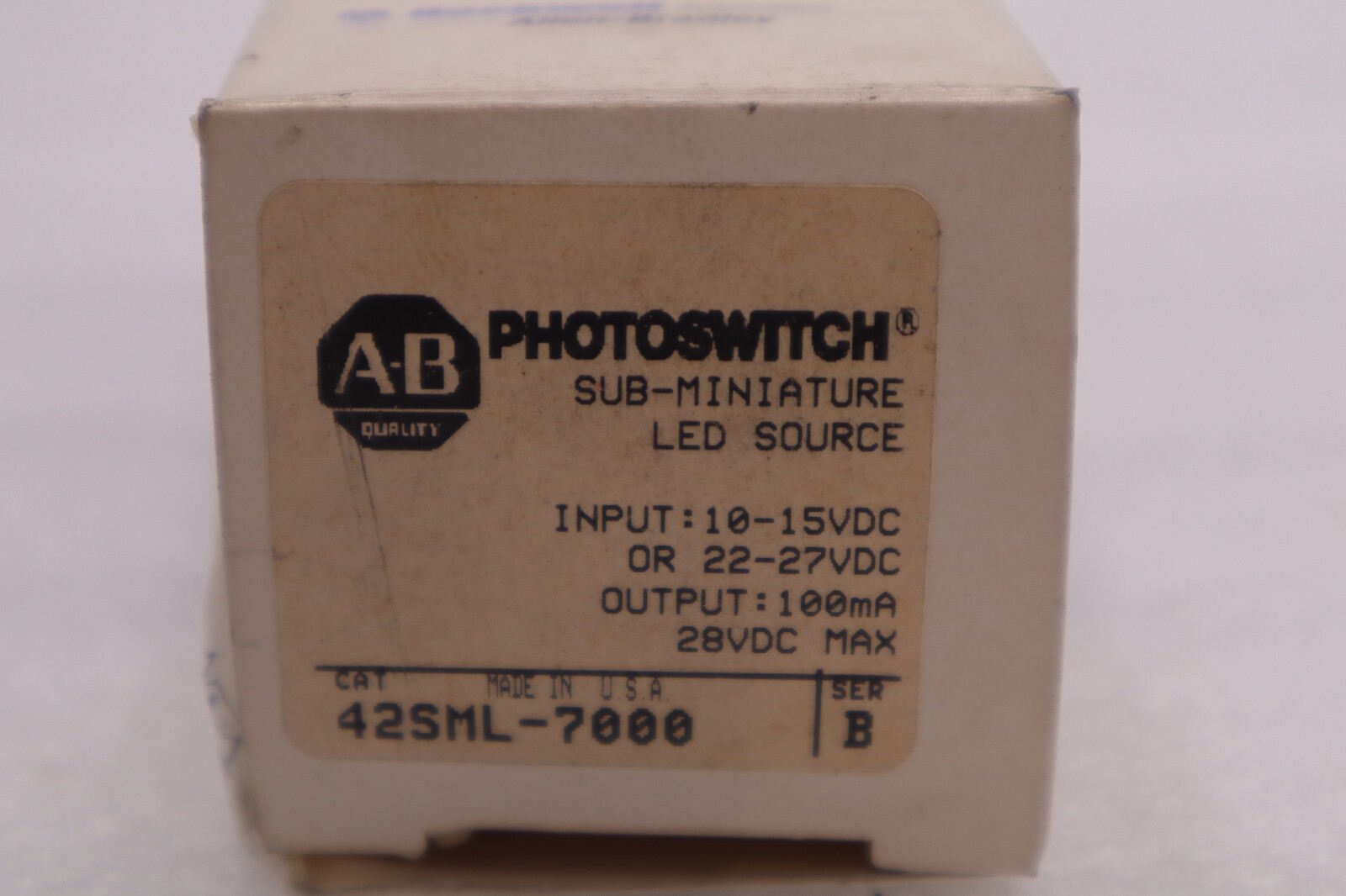 Used Allen Bradley 42SML-7000 Photoswitch Sub-Miniature LED Source NEW OPEN BOX K2816