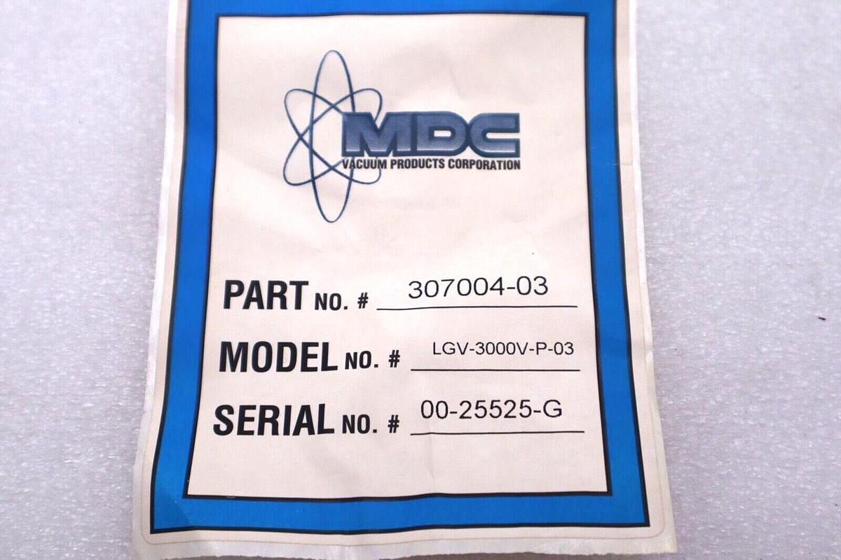 Used MDC LGV-3000V-P-03 PNEUMATIC GATE VALVE NEW STOCK #2744