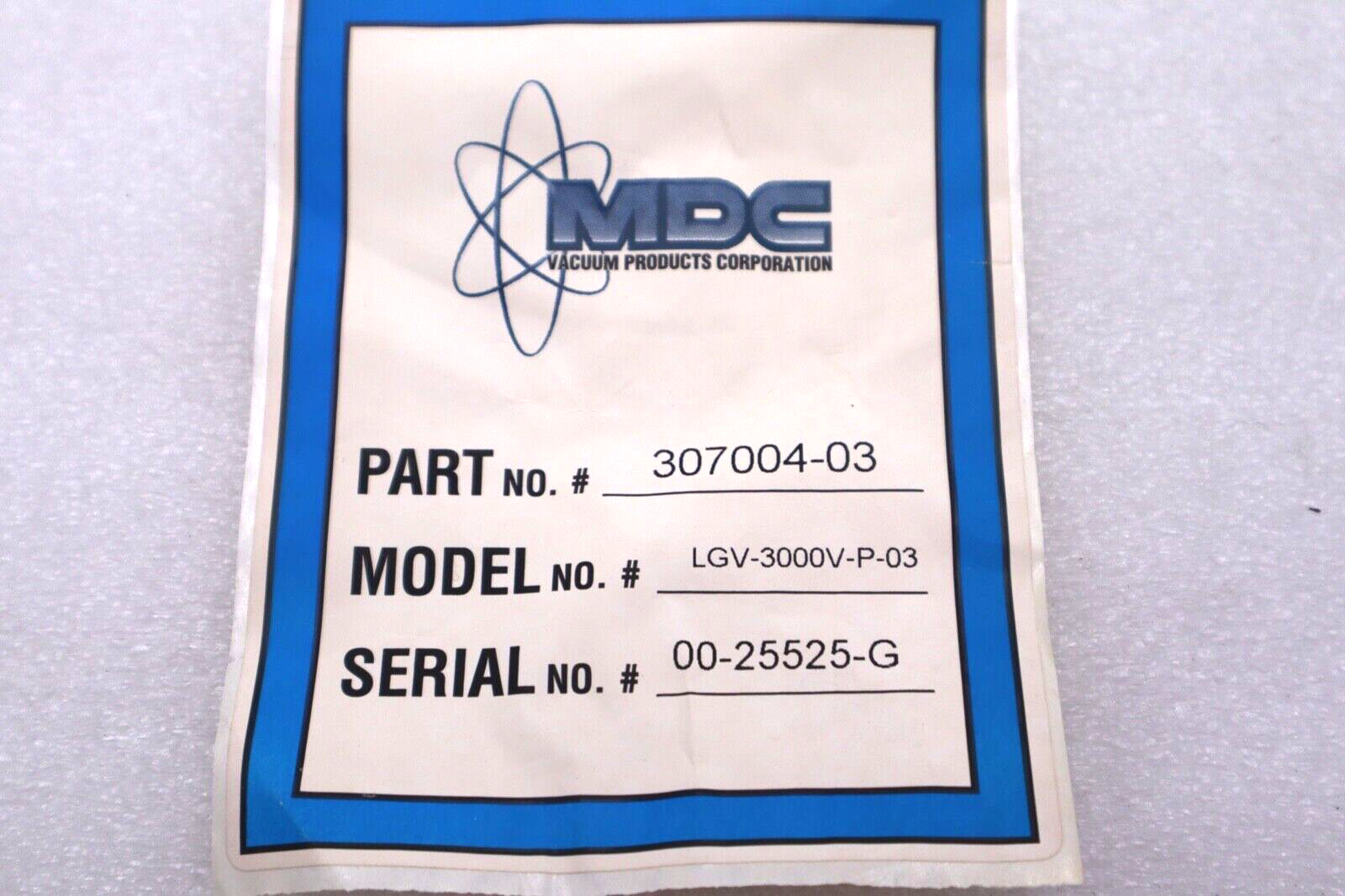 Used MDC LGV-3000V-P-03 PNEUMATIC GATE VALVE NEW STOCK #2744