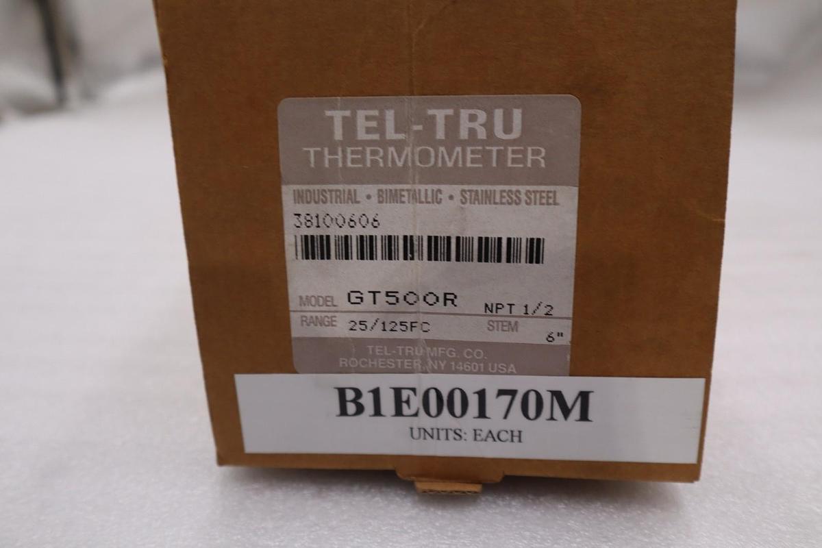 TEL-TRU GT500R 25/125FC 1/2 NPT 6" STEM - NEW IN BOX - STOCK GF1419