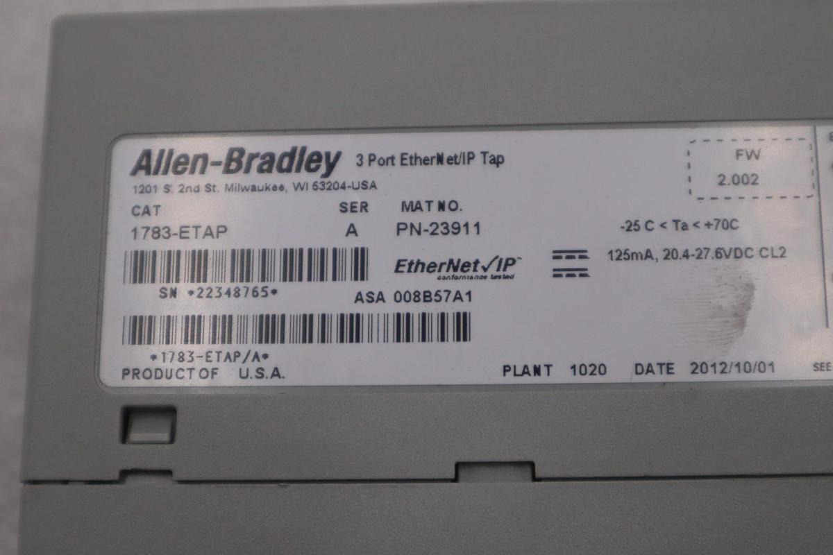 Used Allen Bradley 1783-ETAP /A EtherNet/IP Tap 3-Port AB STK GF660