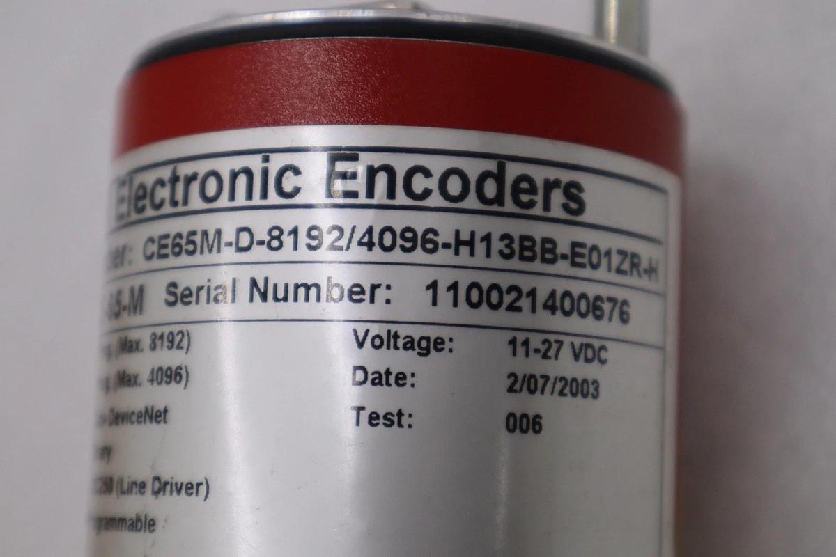 Used T&R ELECTRONIC CE65M-D-8192/4096-H13BB-E01ZR-H Encoder - STOCK GF270