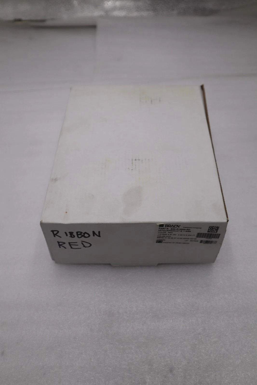 Used NEW Brady B30-R10000-RD Series Printer Ribbon - Red STK GF1224 754473211745