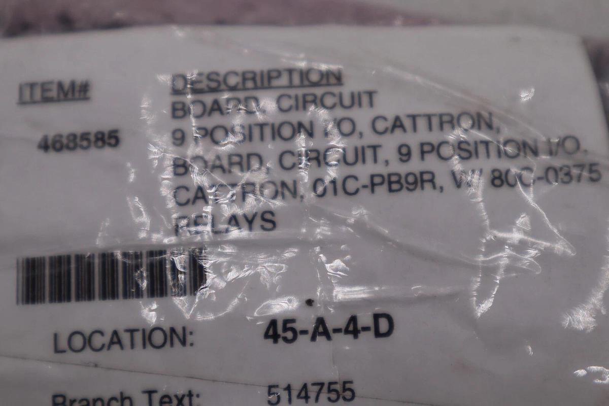 Used Cattron 01C-PB9R Fused 9 Channel Relay Circuit Board LED Indication STOCK K-3355