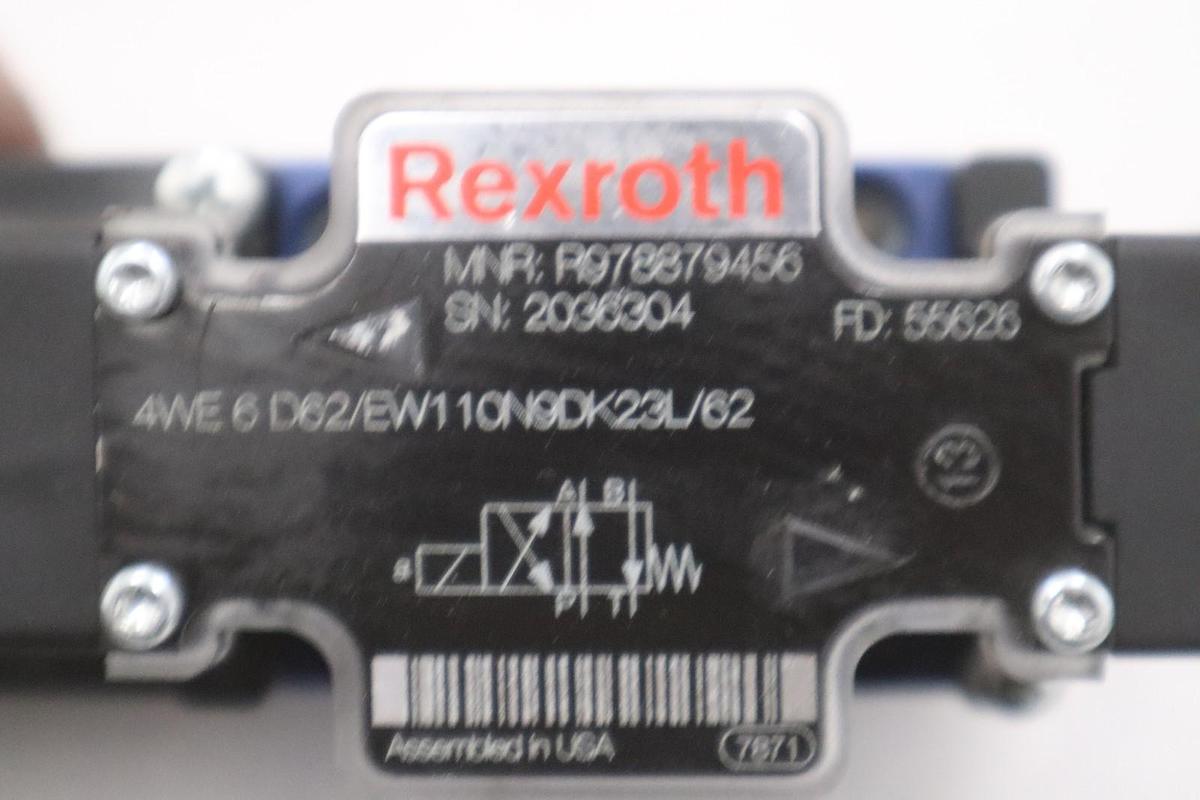 Rexroth R978879456 /4WE6D62/EW110N9DK23L/62 Directional Spool Valve - GF654