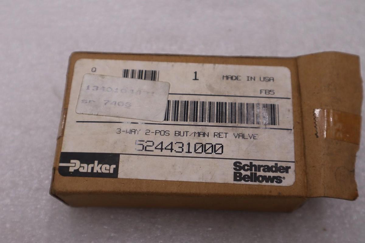 Used PARKER 524431000 MANUAL AIR CONTROL VALVE STOCK #K-1957A