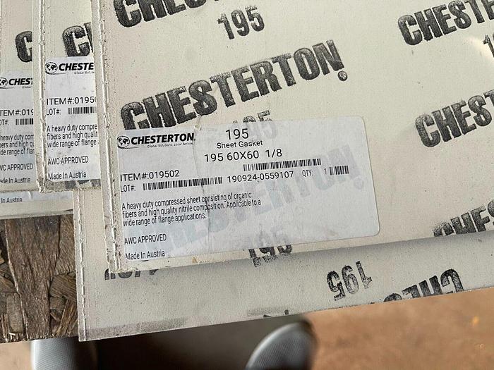 CHESTERTON 195 60X60 1/8" GASKET SHEETS (LOT OF 9 SHEETS) STOCK W-1