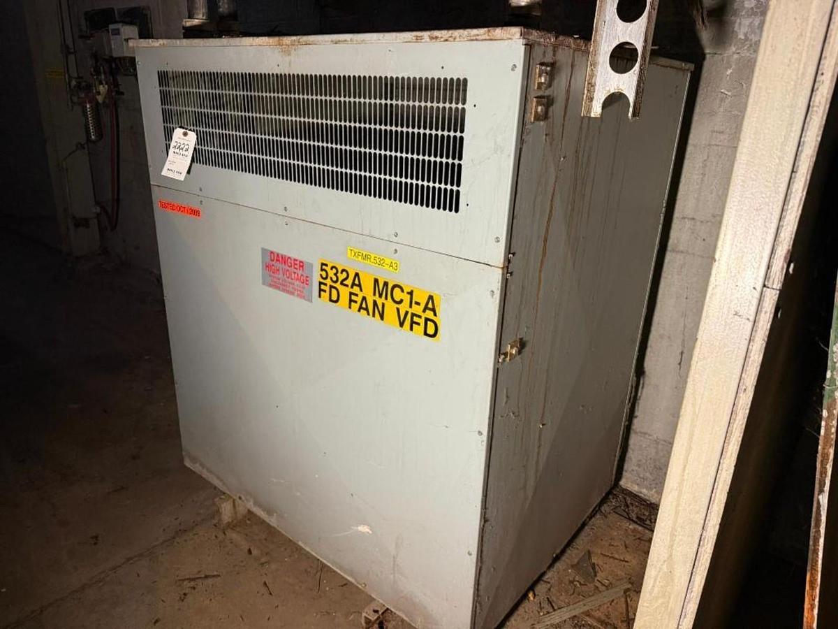 Used 550 kVA HPS Hammond 154308 Transformer HV 4160V LV 480/266V ALUMINUM WINDINGS