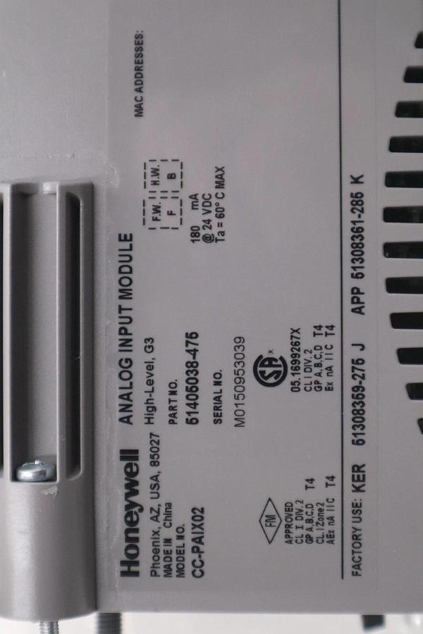 Used NEW IN BOX Honeywell CC-PAIX02/ 51405038-475 Analog Input Module STOCK G198A