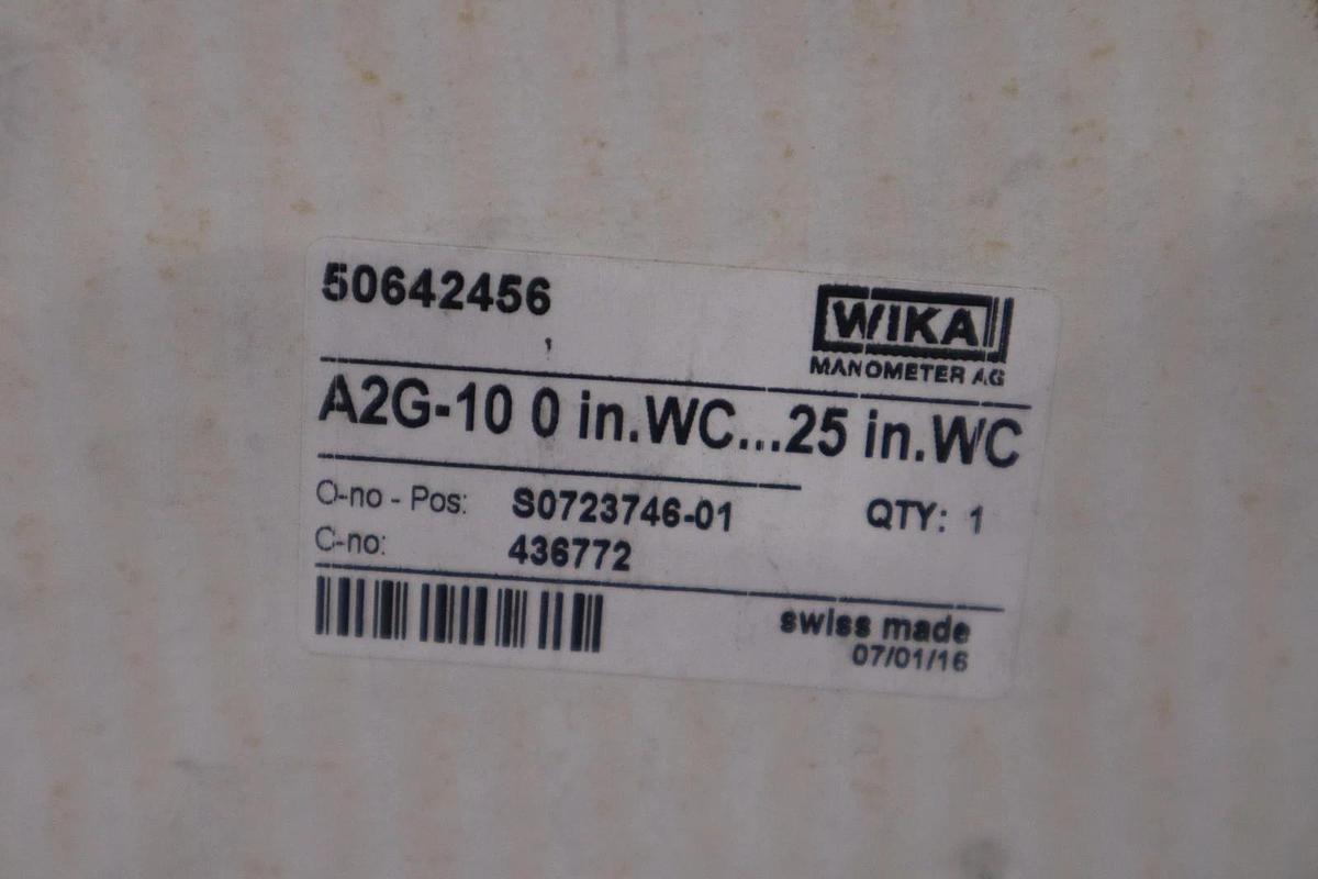 Wika Model A2G-10 Differential Low Pressure Gauge NEW OPEN BOX STK H154