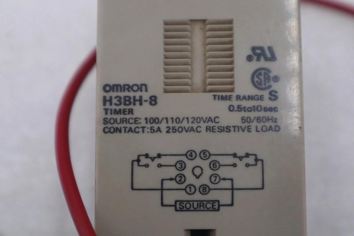 OMRON H3BH-8 TIMER 24 VAC 5A 250VAC 50/60HZ STOCK #K-3628