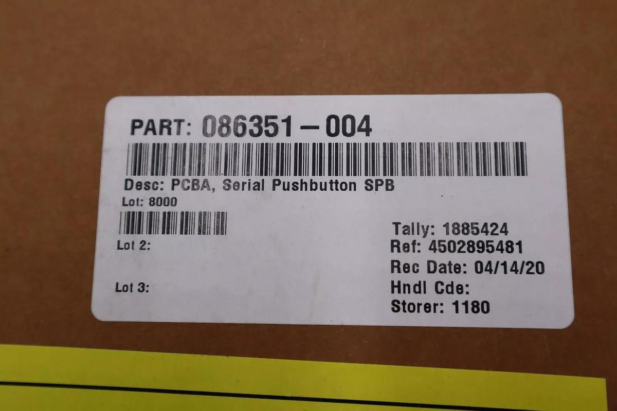 Used ABB 086351-004 PCBA PUSHBUTTON SPB ASSEMBLY LATE MODEL STOCK 1741-A