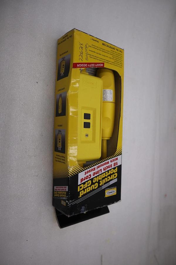 Used NEW Hubbell GFPST4C15M GFCI LINECORD IND 15A 120V 18 MAN AMPD STOCK H1127