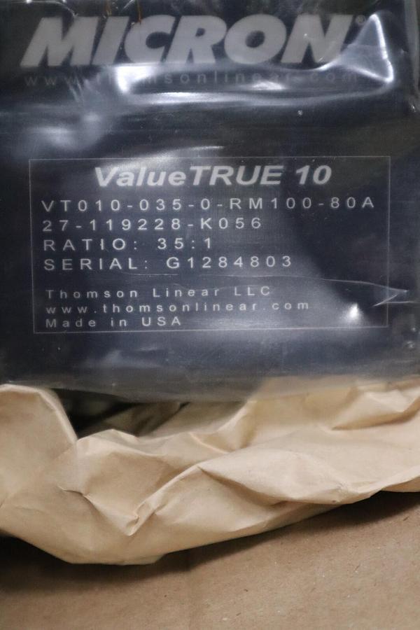 VALUETRUE 10 VT010-035-0-RM100-80A/VT0100350RM10080A PLANETARY GEARBOX #K-1555-A