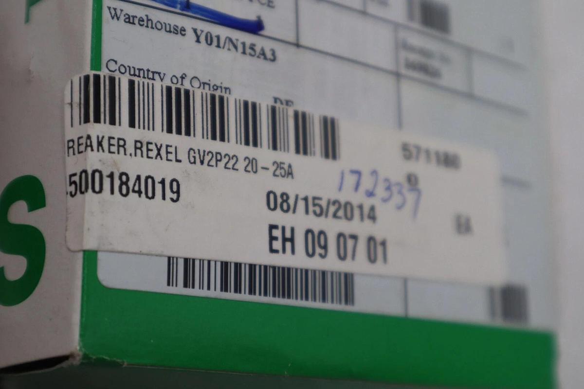 SCHNEIDER ELECTRIC GV2P22 20-25A NEW UNIT WITH BOX STOCK G727A