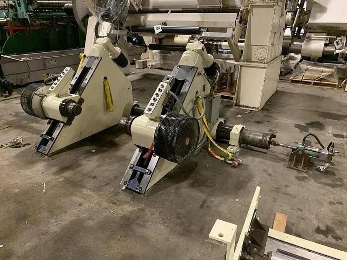 Used 64" (1.60M) ARROW MDL 2000T SLITTER REWINDER 96" OD REWIND SHEAR CUT