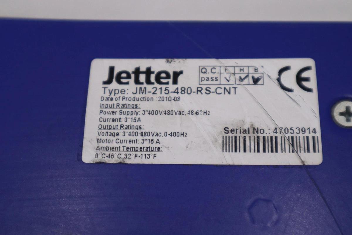 Used JETTER JM-215-480-RS-CNT / JM-215-480-RS-CNT Servo Drive STOCK H1483