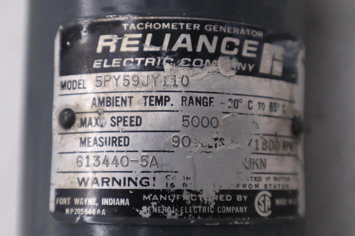 Used Reliance 5PY59JY110 Tachometer Generator 5000rpm STOCK GF858A