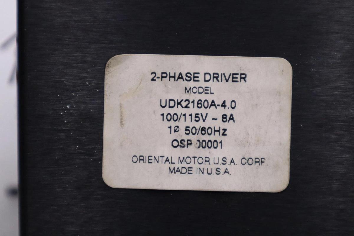Used VEXTA UDK2160A-4.0 Driver 2-PHASE 100/115V~ 8A1 50/60HZ STOCK 3496A