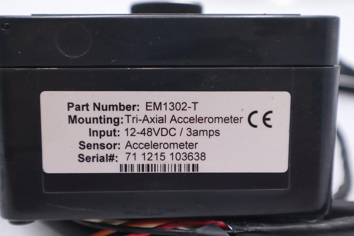 Used TOTALTRAX EM1302-T TRI-AXIAL ACCELEROMETER NEW STOCK #2882