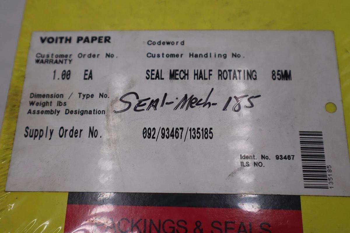 Used CHESTERTON 664026 891 SEAL ROTATING 85M SEAL SIZE/ SHAFT SIZE STOCK GF-93