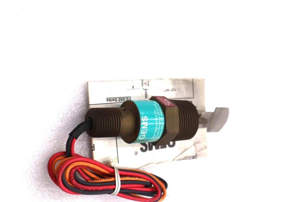 Used GEMS SENSORS 30641 LS-550 FLOW SWITCH PADDLE TYPE 120/240V-20V.A #K-1868
