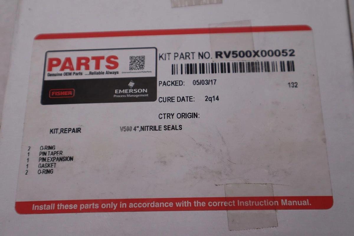 Used FISHER EMERSON RV500X0052 GASKET O RING STOCK #137A