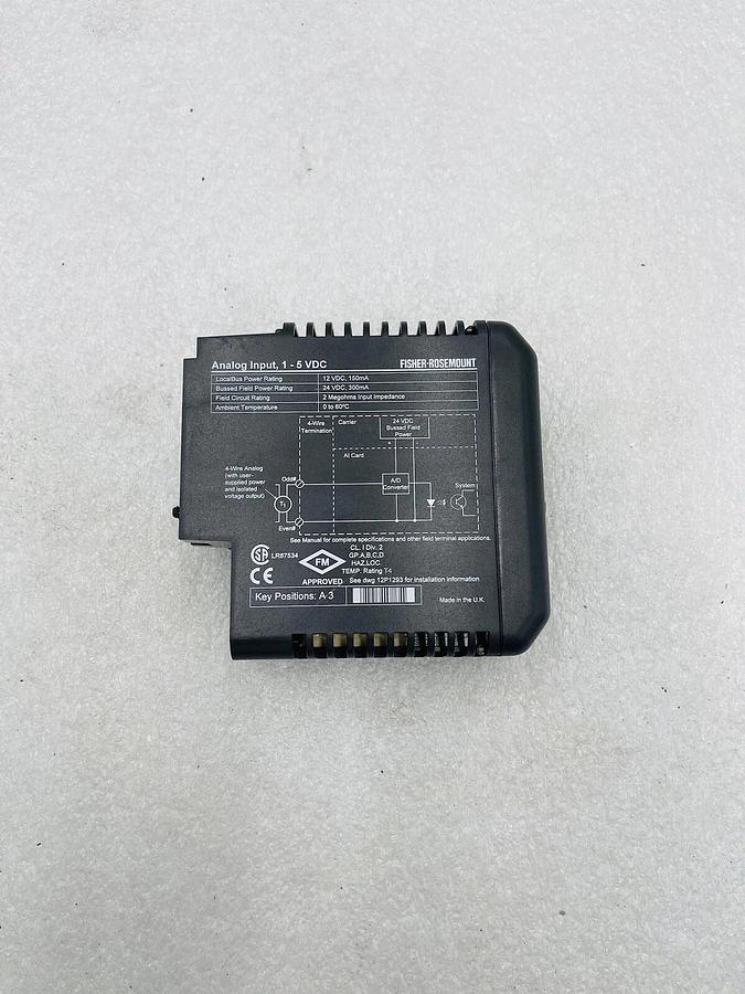 Used EMERSON DELTAV KJ3002X1-BD1 ANALOG INPUT 1-5 VDC #K-2620