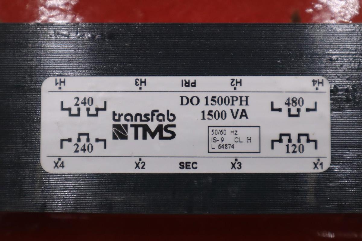TRANSFAB TMS DO 1500PH/ DO1500PH CONTROL TRANSFORMER - STOCK SGF122