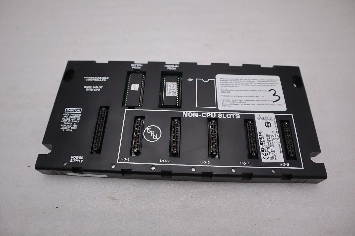 Used GE Intelligent IC693CPU313X Base 5 Slot With CPU Controller STK 5353