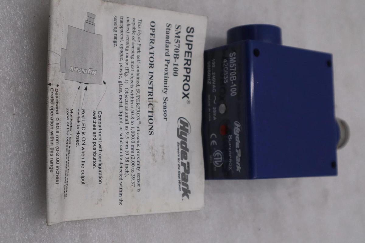 NEW OPEN BOX HYDEPARK SM570B100 PROXIMITY SENSOR STK GF357A