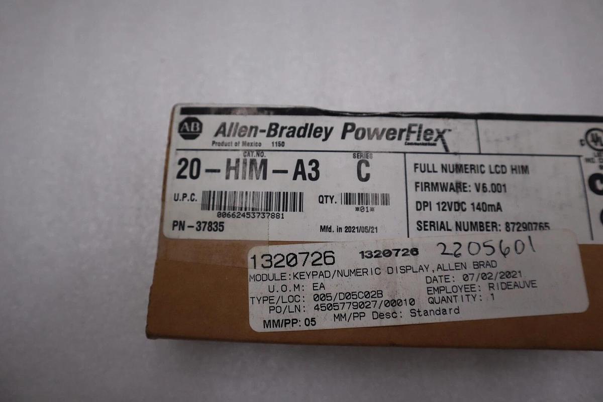 New Allen Bradley 20-HIM-A3 LCD Keypad STOCK H282A