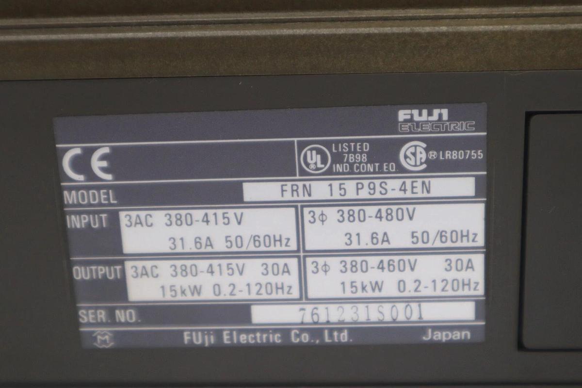 Used FUJI ELECTRIC FRN 15 P9S-4EN 3AC 380-415V STOCK 2251-A