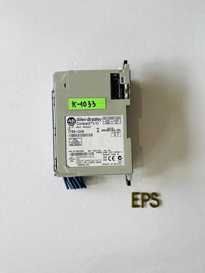 Used Allen-Bradley 1769-IQ16 SER A Compact I/O Module #K-1033
