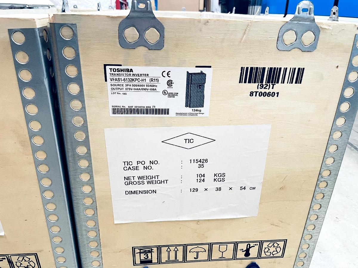TOSHIBA VFAS1-613KPC-H1 / VFAS16132KPCH1 150 HP TRANSITOR INVERTER DRIVE NEW