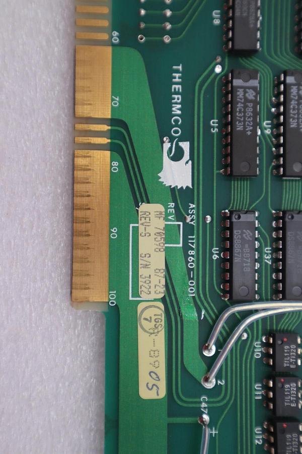 Used NEW THERMCO MF 70598 87-23 Rev-S Assy 117860-001 Board STOCK #2712