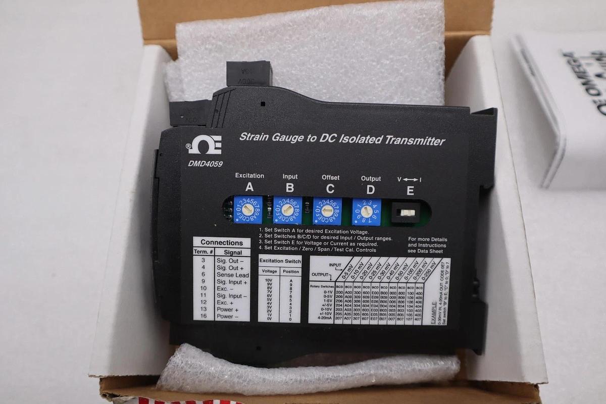 NEW IN BOX OMEGA ENGINEERING DMD4059 STRAIN GAUGE TRANSMITTER STK GF76