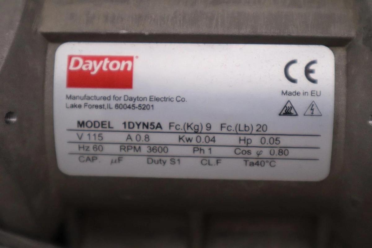 Used NEW DAYTON 1DYN5A Electric Motor Vibrator 115 VAC 3600 RPM Single Phase #3840CC