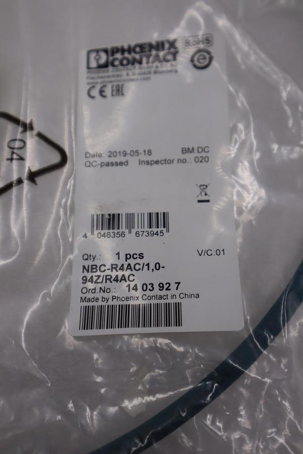 NEW Phoenix Contact NBC-R4AC/1,0-94Z/R4AC Ethernet Cable STK G968A