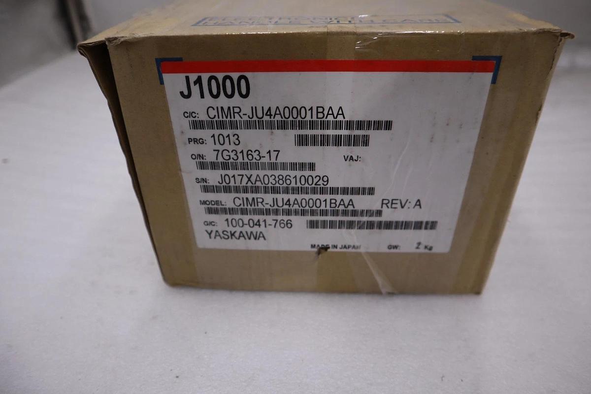 Used Yaskawa J1000 AC Drive CIMR-JU4A0001BAA Rev. A 3Ph NEW IN BOX STOCK CC278