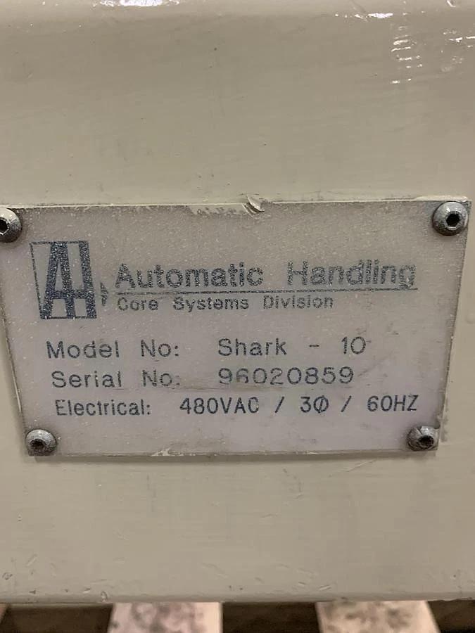 Used 120" WIDE AUTOMATIC HANDLING SHARK-10 CORE CUTTER FOR 3" CORES