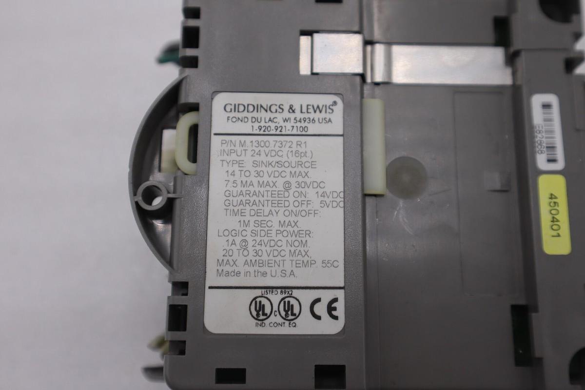 Used GIDDINGS & LEWIS M.1300.7372 R1 Input Module 24VDC SINK/SOURCE STOCK 630-D