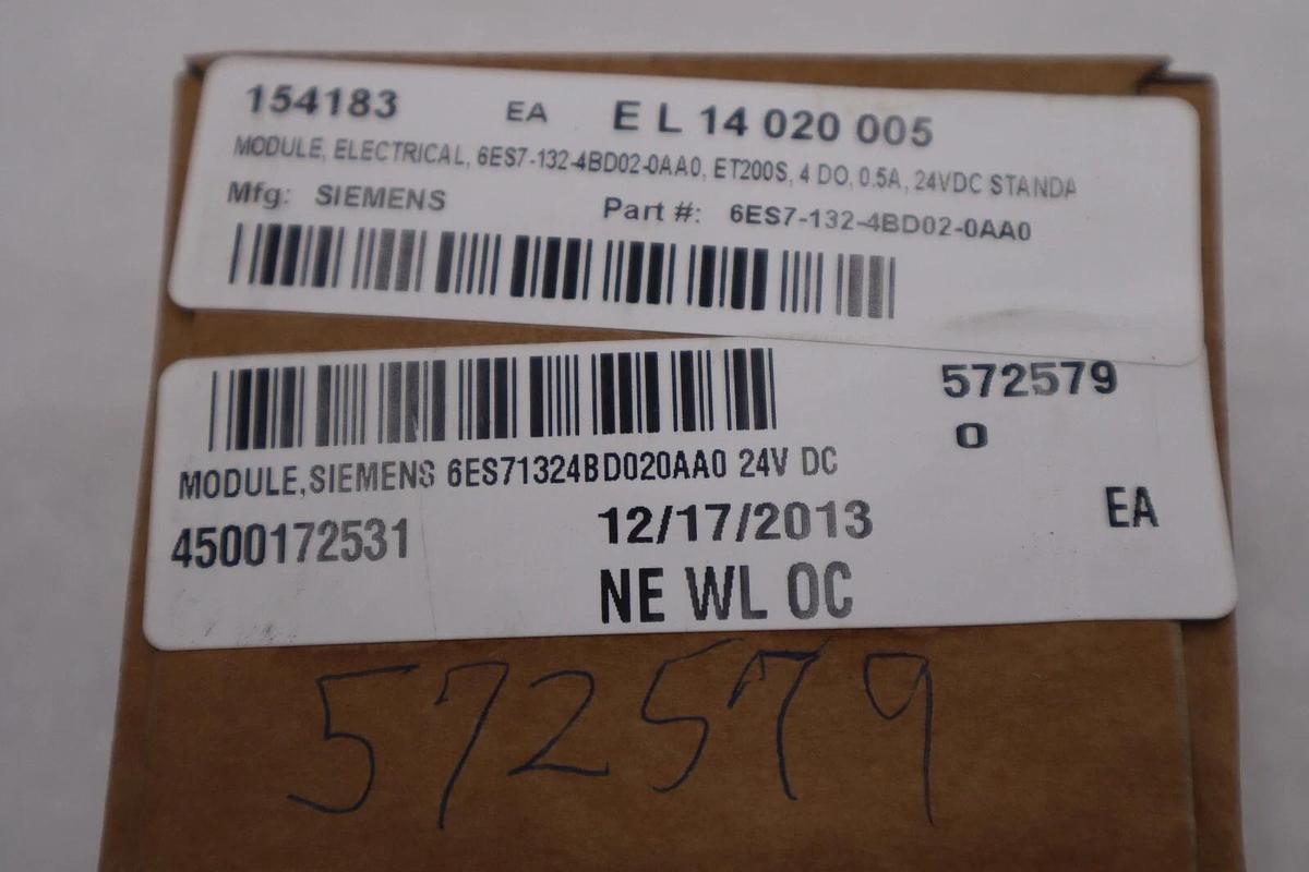 Used NEW (BOX OF 5) Siemens 6ES7 132-4BD02-0AA0 Digital Output Module STOCK G410A