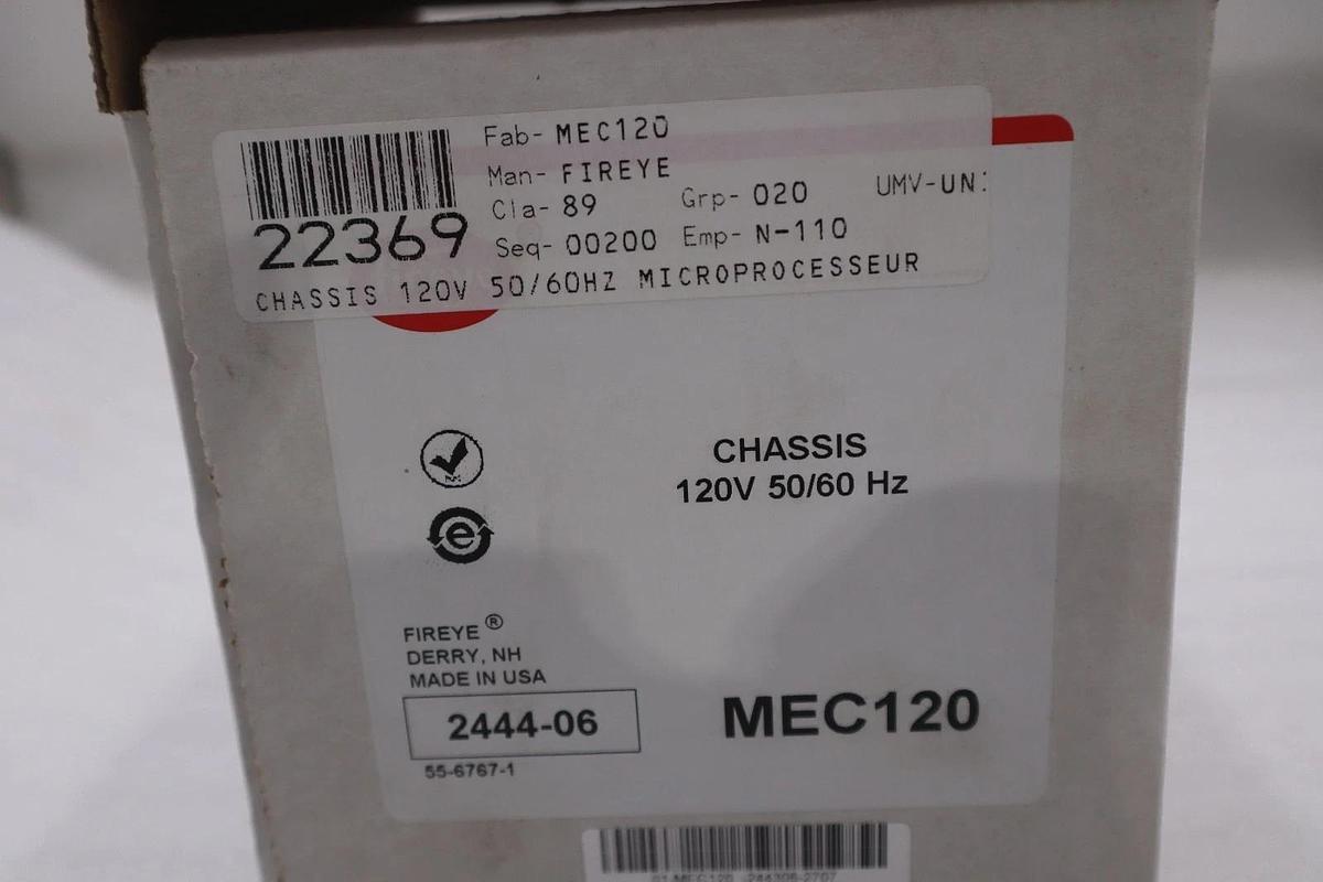 NEW OPEN BOX FIREYE MEC120 CHASSIS BURNER CONTROL STK GF1022