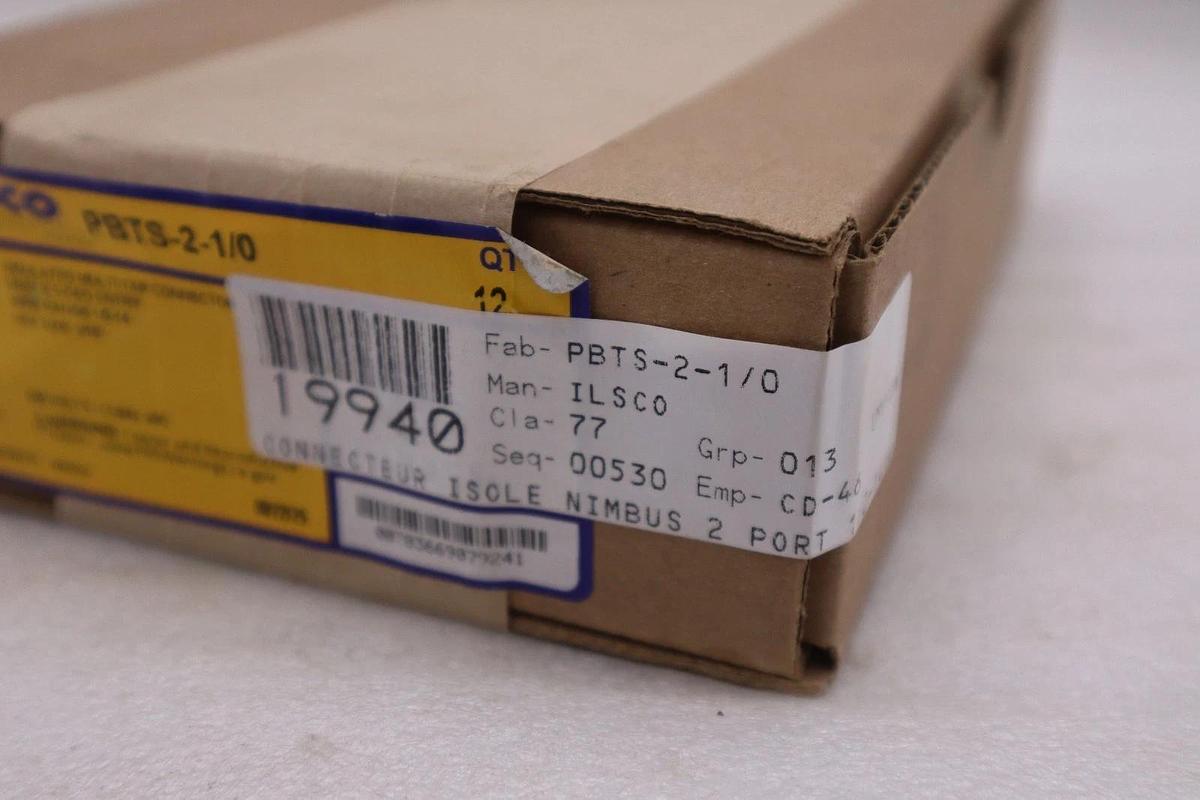 Used BOX OF 12 - ILSCO PBTS-2-1/0 2-Port Insulated Tap Connector Wire Range #GF496A