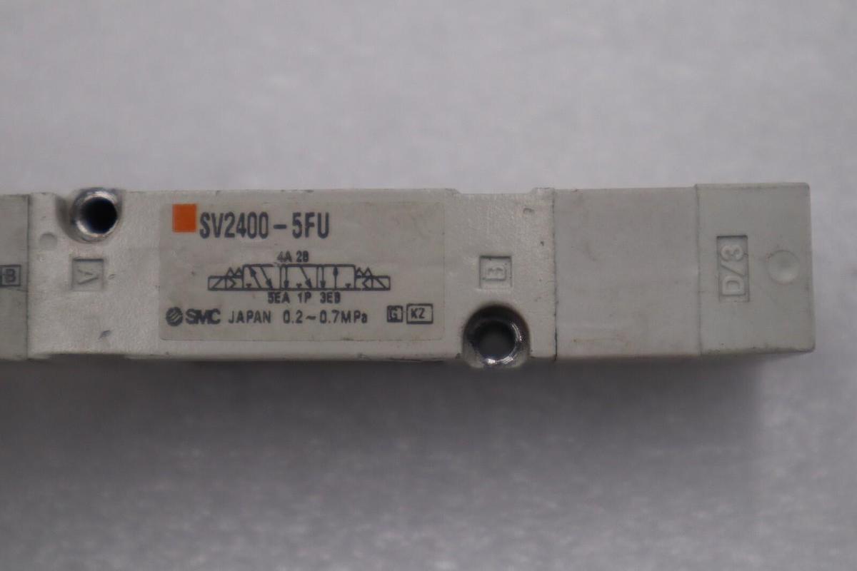Used SMC SV2400-5FU 24 VDC Solenoid Pneumatic Valve SV24005FU STOCK L-533-C